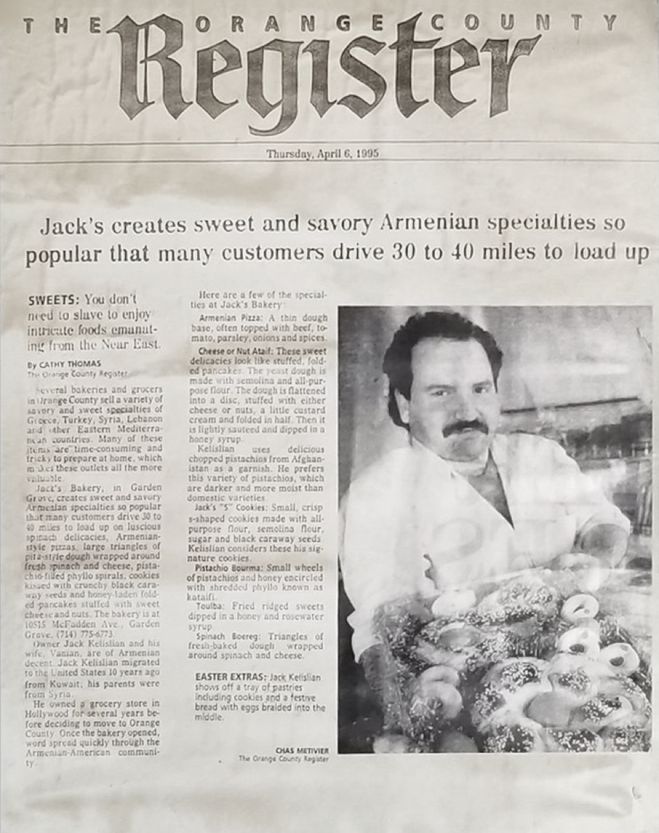 Orange County Register - Jack's Bakery